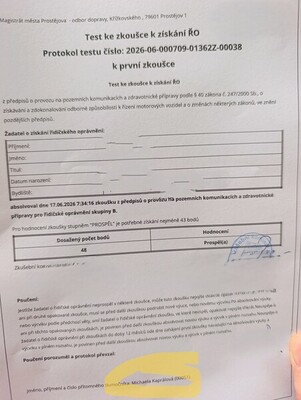 Tlumočení závěrečného testu v autoškole za účelem získání ŘO
